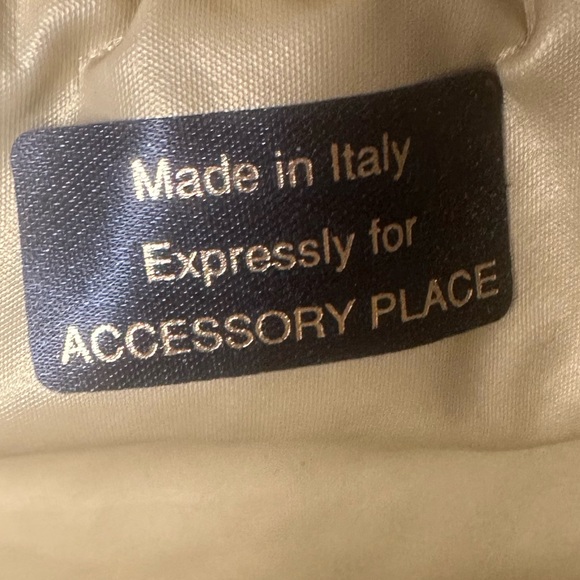 ACCESSORY PLACE Women’s Italian Black Fabric Crossbody Clutch w/Gold Chain Bag - Picture 5 of 12